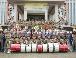 Drumband Gita Abdi Praja IPDN Kampus Kalimantan Barat Meriahkan Upacara Hari Jadi Ketapang ke-605